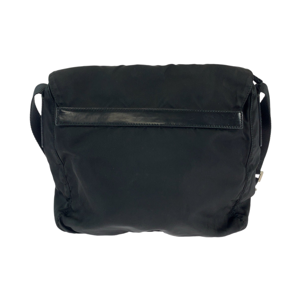 11936
PRADA プラダ テスート 三角ロゴプレート ブラック 黒 シルバー金具 ナイロン ショルダーバッグ メッセンジャーバッグ  メンズ