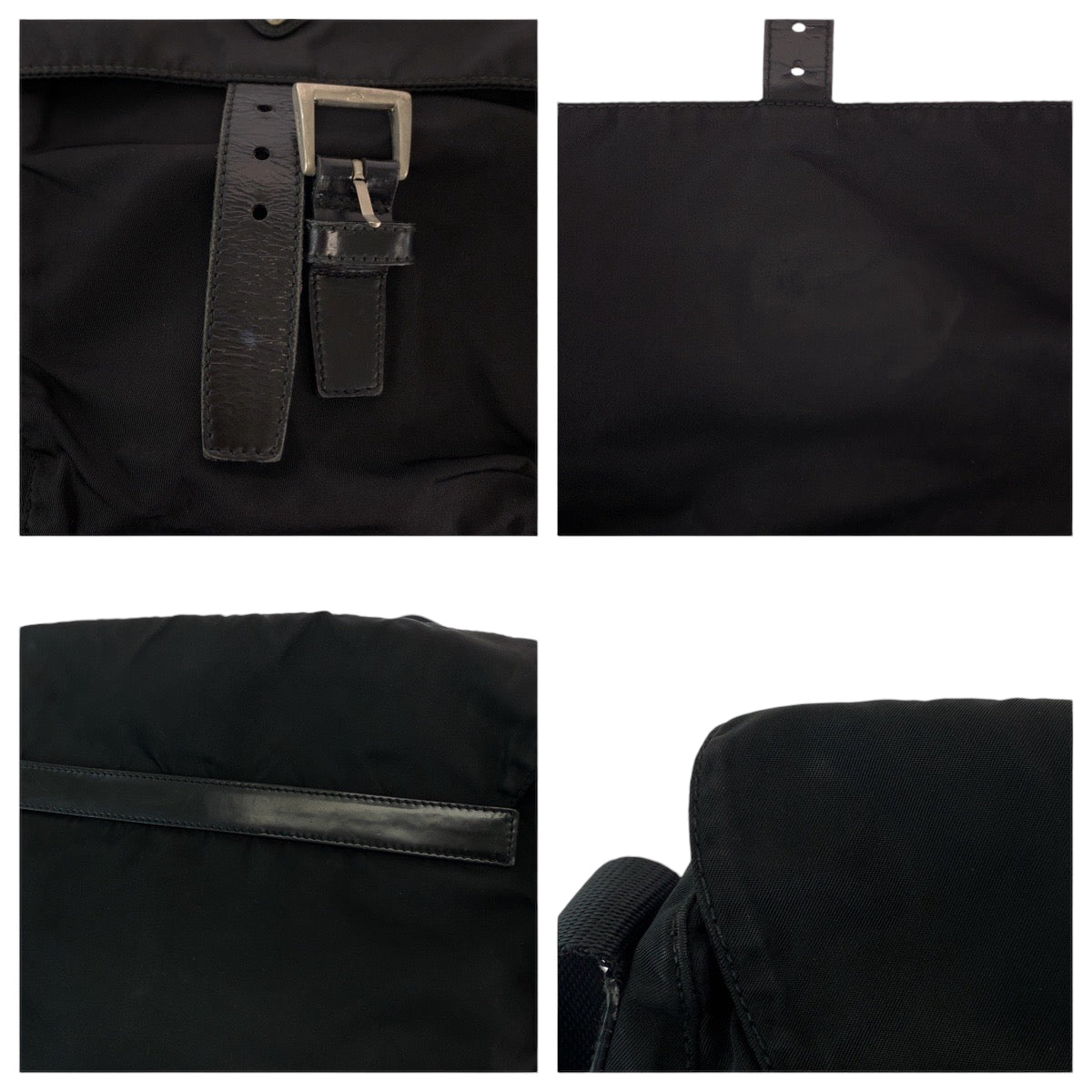 17991
PRADA プラダ テスート 三角ロゴプレート ブラック 黒 シルバー金具 ナイロン ショルダーバッグ メッセンジャーバッグ  メンズ AB40