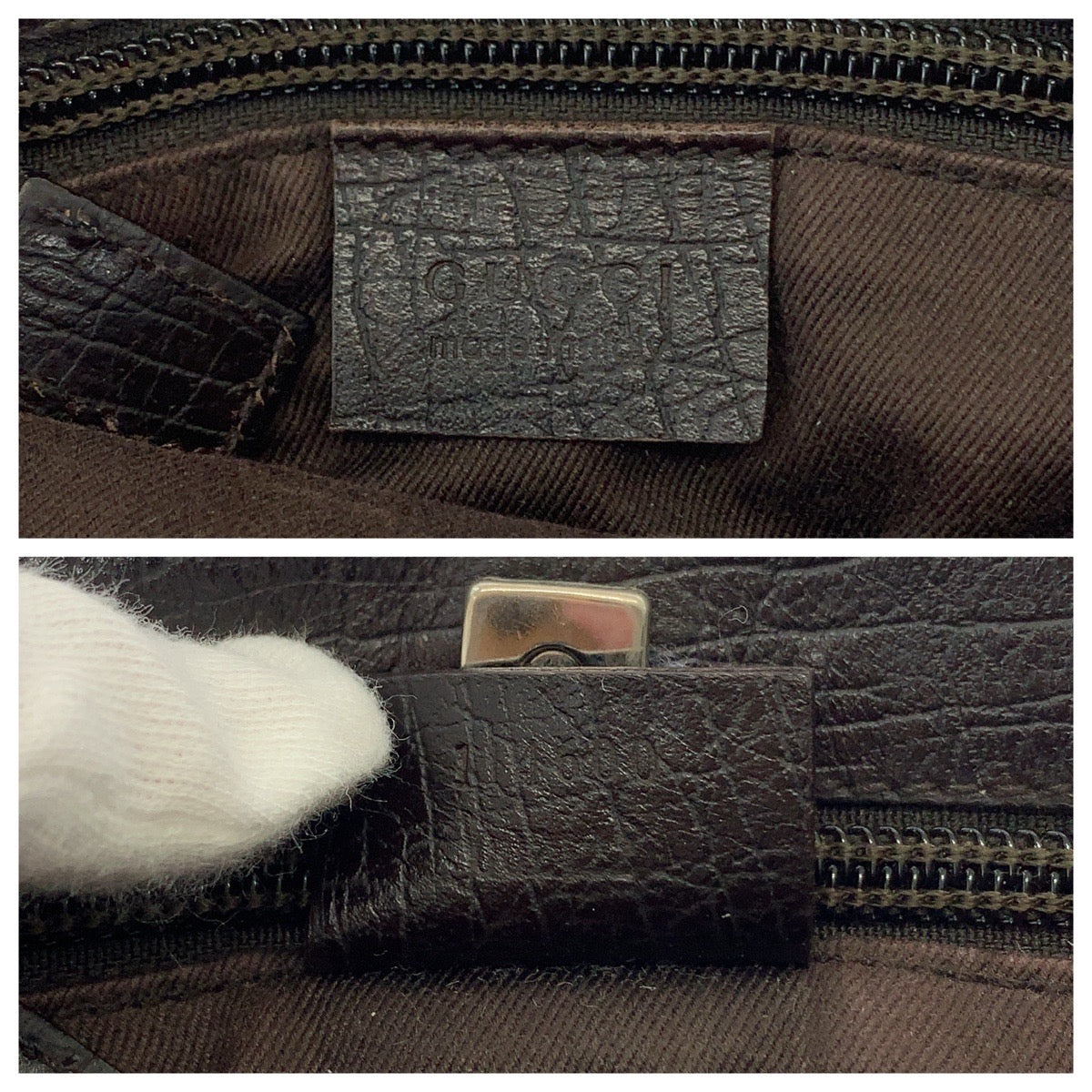 12959
GUCCI グッチ GGプラス ベージュ ブラック シルバー金具 PVC 114600 ミニトートバッグ ハンドバッグ  レディース