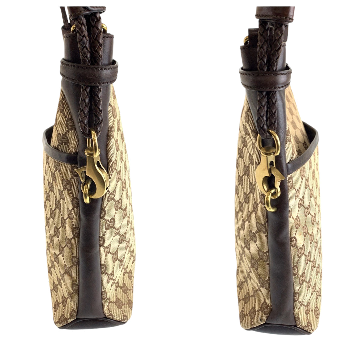 12960
GUCCI グッチ ブラウン ゴールド金具 GGキャンバス 109097 斜め掛け ショルダーバッグ メッセンジャーバッグ  レディース