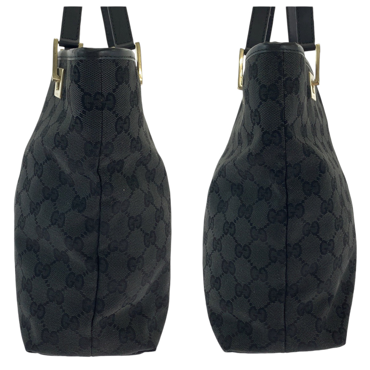 12962
GUCCI グッチ ブラック ゴールド金具 GGキャンバス 002 1099 トートバッグ ショルダーバッグ  レディース