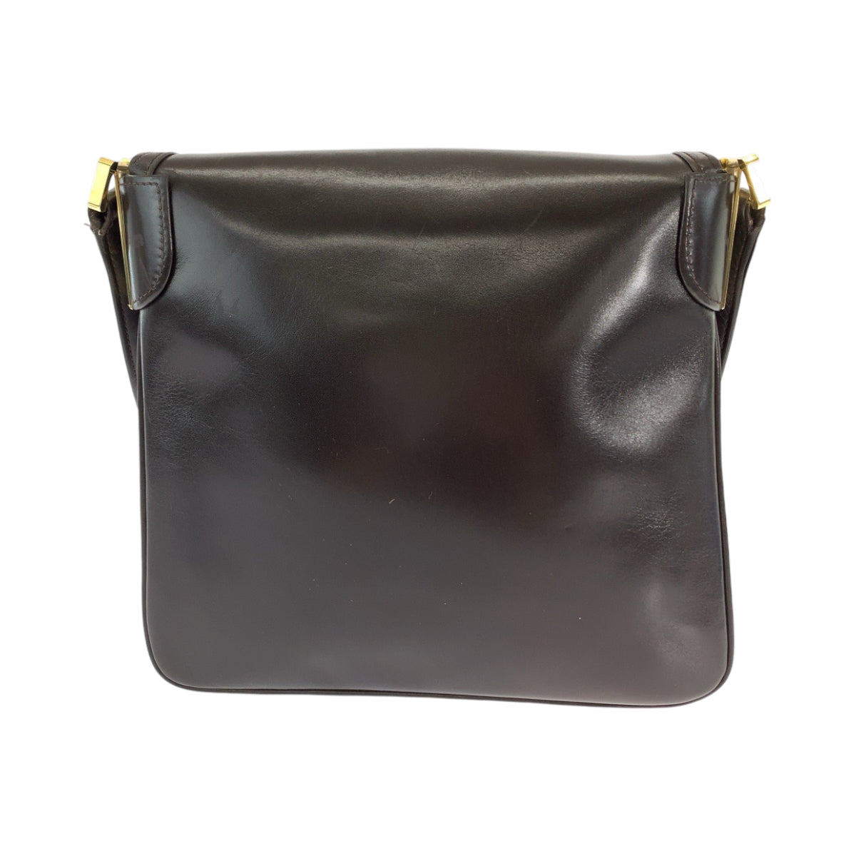 12965
GUCCI グッチ ヴィンテージ オールドグッチ インターロッキング ブラウン ゴールド金具 レザー ショルダーバッグ 肩掛け  レディース