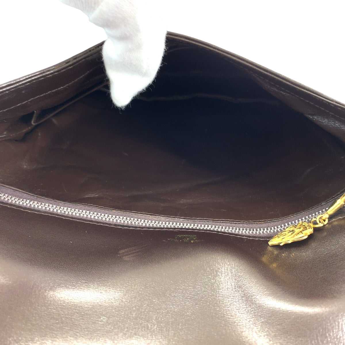 12965
GUCCI グッチ ヴィンテージ オールドグッチ インターロッキング ブラウン ゴールド金具 レザー ショルダーバッグ 肩掛け  レディース
