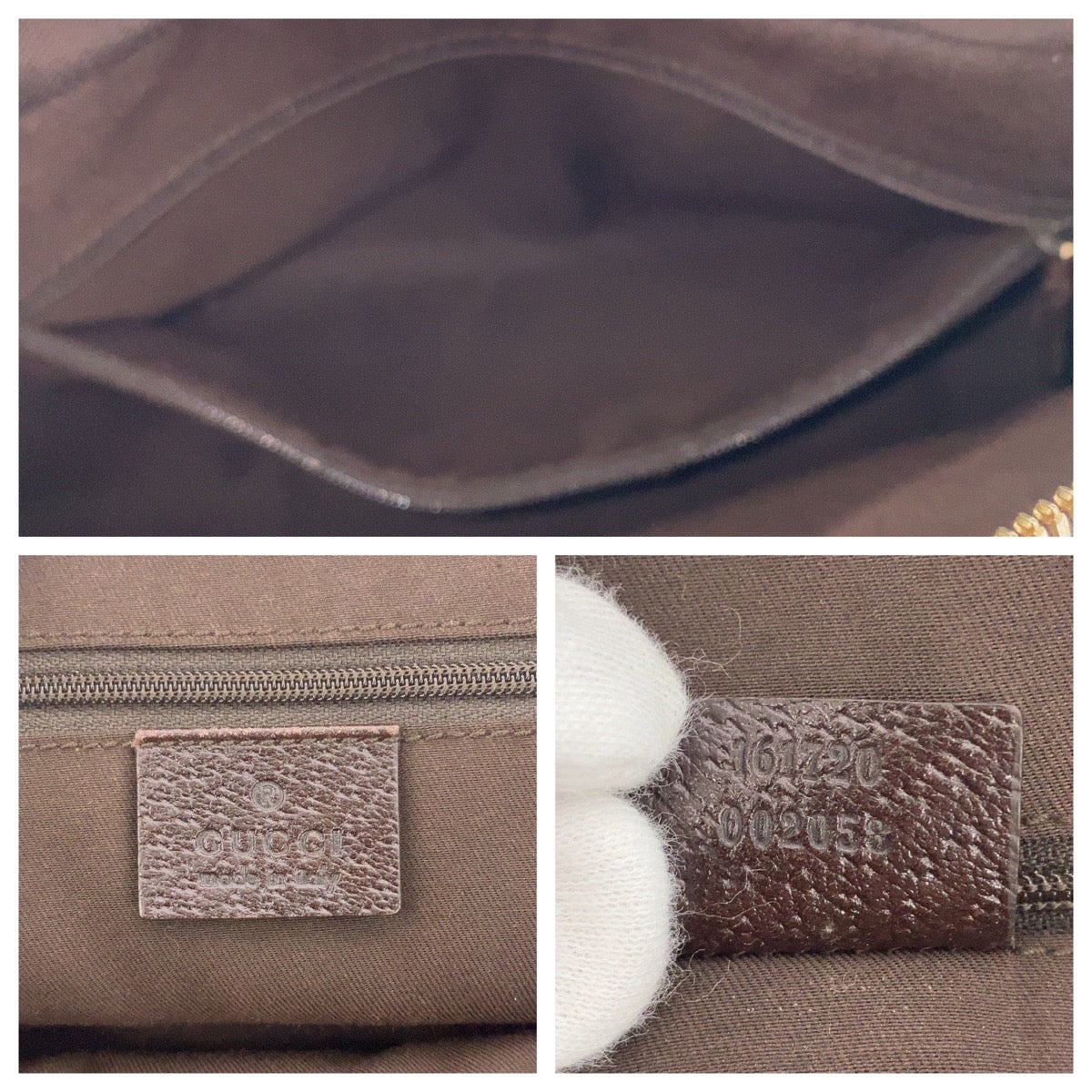 12966
GUCCI グッチ プリンシー シェリーライン ベージュ ブラウン ゴールド金具 GGキャンバス / レザー 161720 ショルダーバッグ ハンドバッグ  レディース
