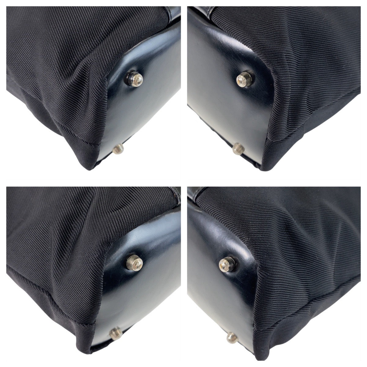 12967
GUCCI グッチ バンブー ブラック 黒 シルバー金具 キャンバス / レザー 000 1998 0508 トートバッグ ハンドバッグ  レディース