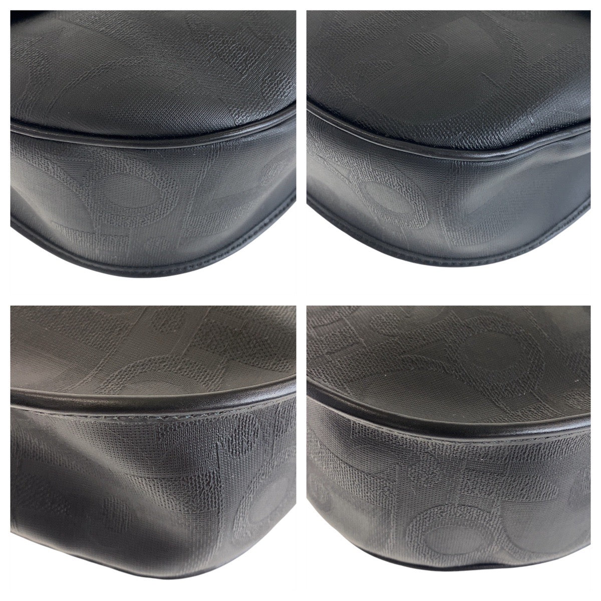 11932
Christian Dior クリスチャンディオール ヴィンテージ トロッター ブラック 黒 ゴールド金具 PVC / レザー 斜め掛け ショルダーバッグ メッセンジャーバッグ  レディース