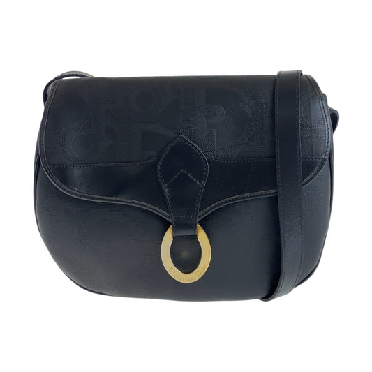 11932
Christian Dior クリスチャンディオール ヴィンテージ トロッター ブラック 黒 ゴールド金具 PVC / レザー 斜め掛け ショルダーバッグ メッセンジャーバッグ  レディース