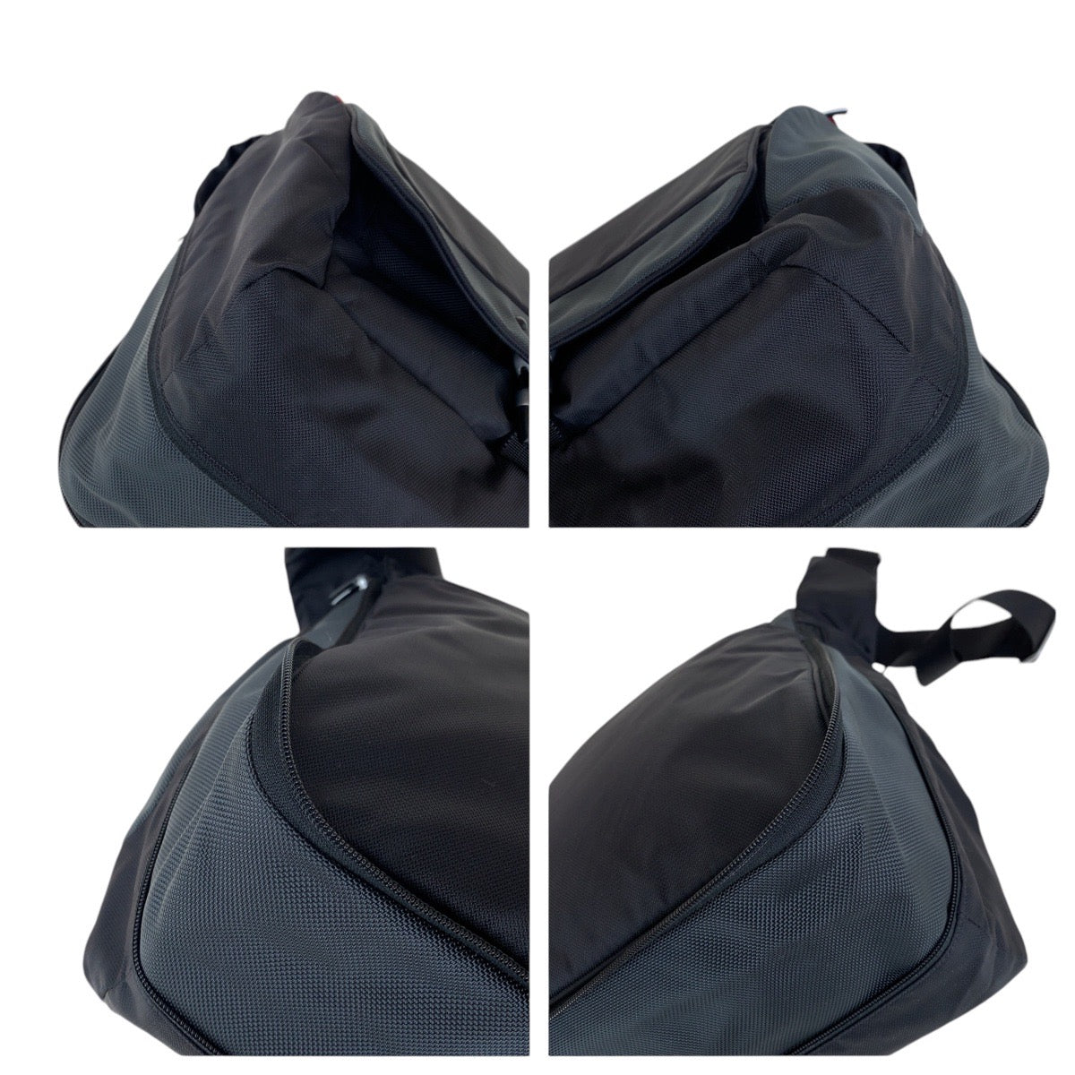 12972
TUMI トゥミ T-TECH ブラック レッド シルバー金具 キャンバス ショルダーバッグ メッセンジャーバッグ  メンズ