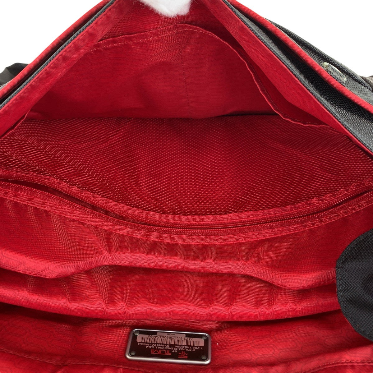 12972
TUMI トゥミ T-TECH ブラック レッド シルバー金具 キャンバス ショルダーバッグ メッセンジャーバッグ  メンズ