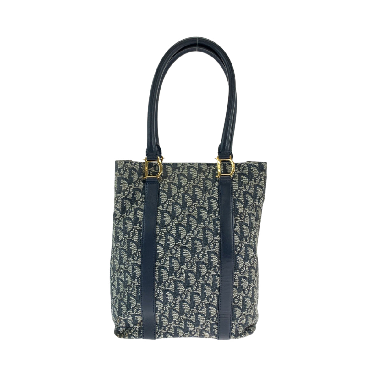 12973
Dior ディオール トロッター ネイビー ゴールド金具 キャンバス トートバッグ ショルダーバッグ ハンドバッグ  レディース