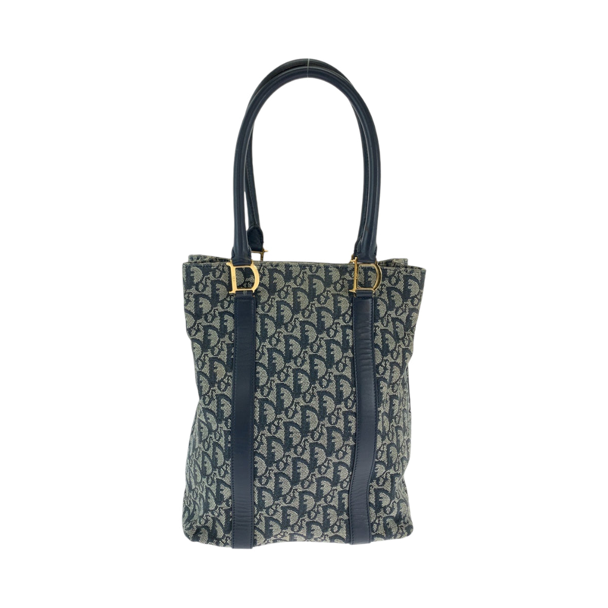 12973
Dior ディオール トロッター ネイビー ゴールド金具 キャンバス トートバッグ ショルダーバッグ ハンドバッグ  レディース