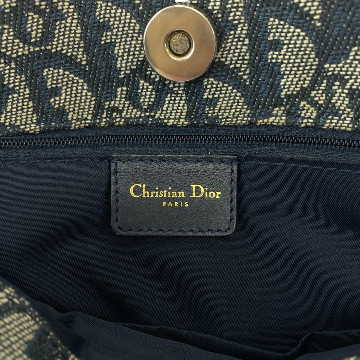 12973
Dior ディオール トロッター ネイビー ゴールド金具 キャンバス トートバッグ ショルダーバッグ ハンドバッグ  レディース