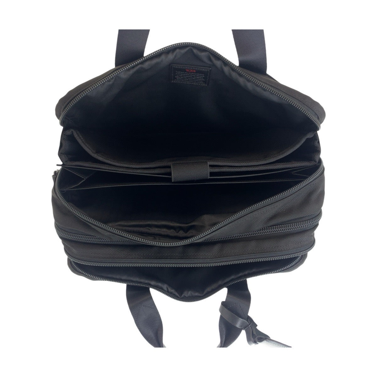 TUMI Alpha Expandable Organizer Computer Black Canvas 26141DH Briefcase Business Bag Carry-On Men's