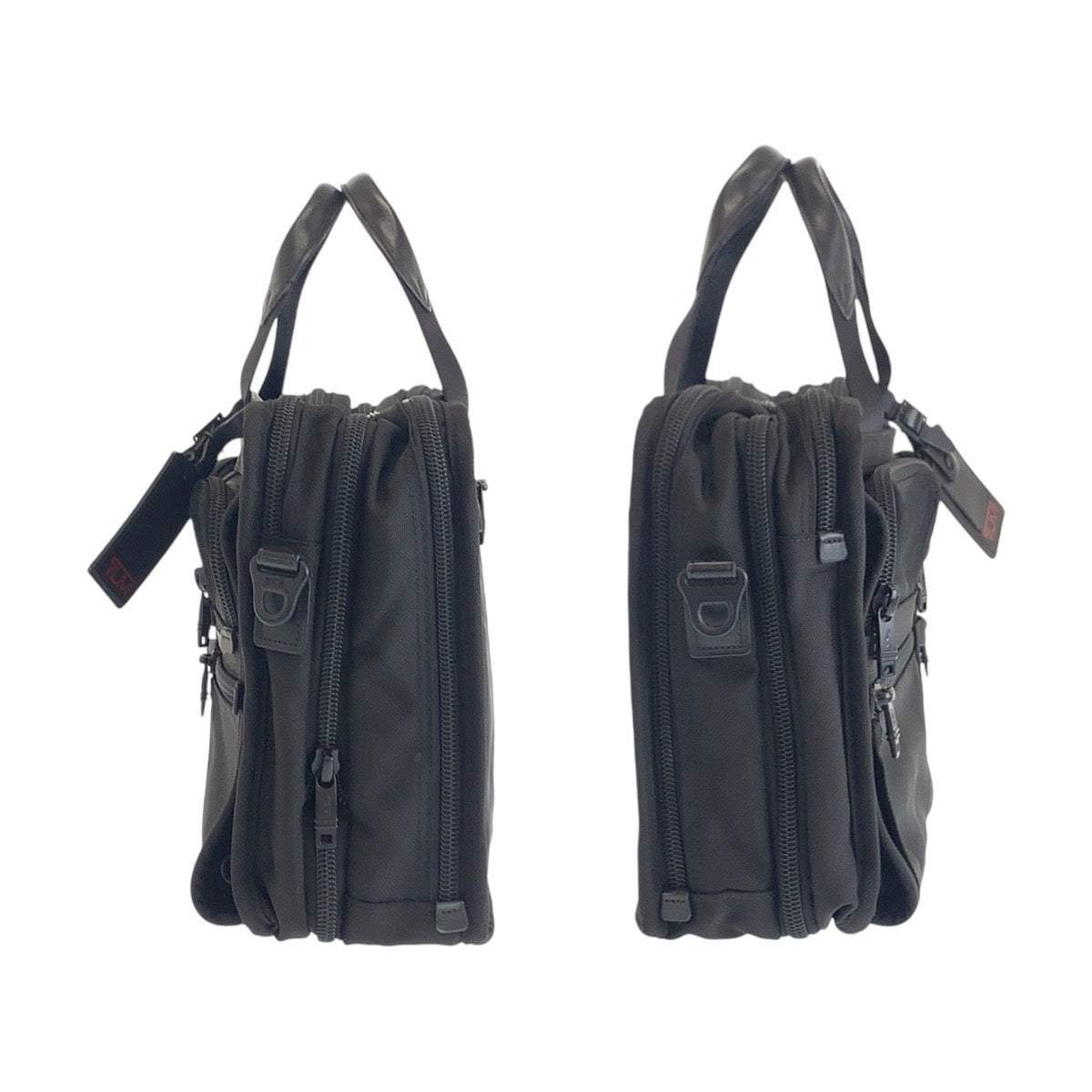 TUMI Alpha Expandable Organizer Computer Black Canvas 26141DH Briefcase Business Bag Carry-On Men's