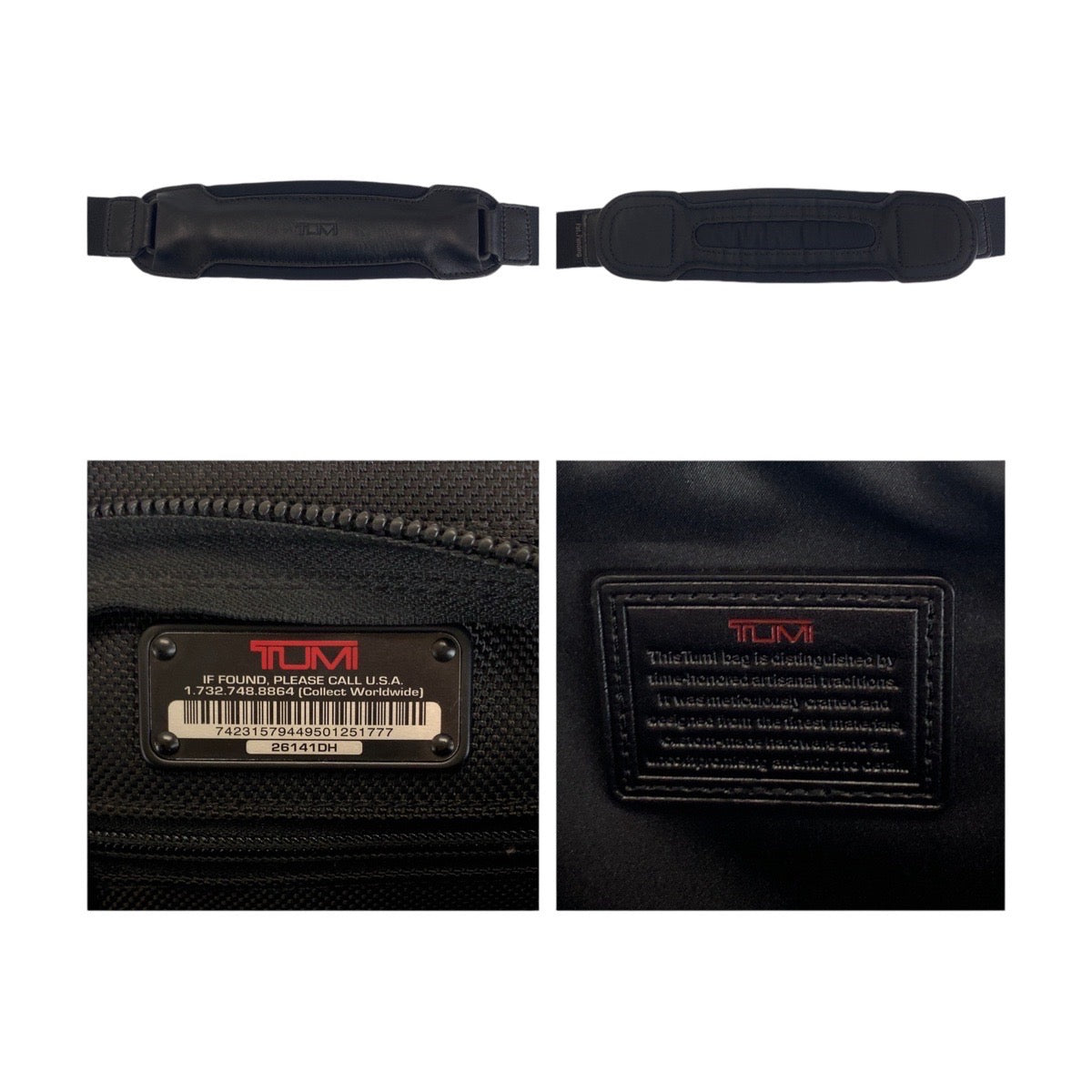 TUMI Alpha Expandable Organizer Computer Black Canvas 26141DH Briefcase Business Bag Carry-On Men's