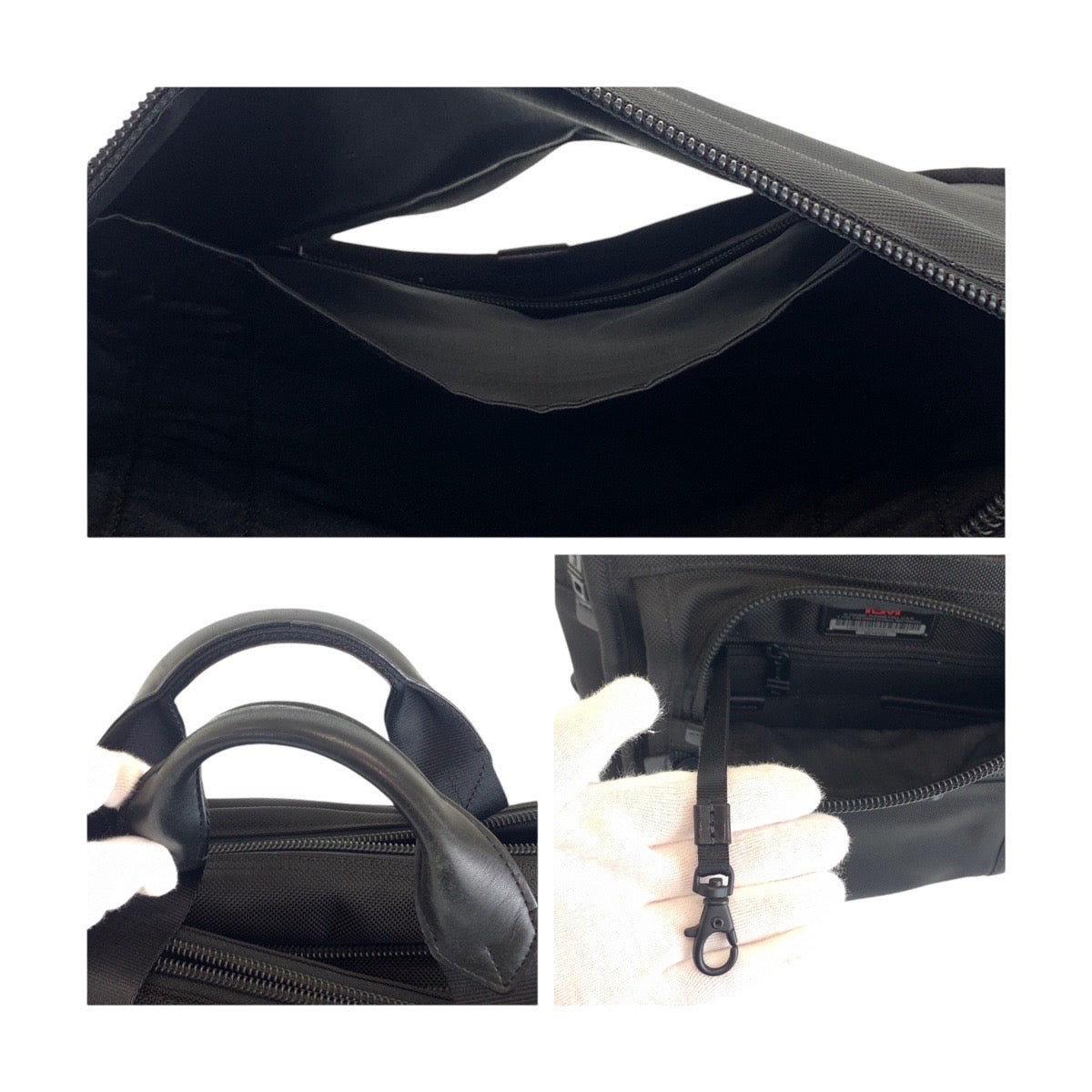 TUMI Alpha Expandable Organizer Computer Black Canvas 26141DH Briefcase Business Bag Carry-On Men's