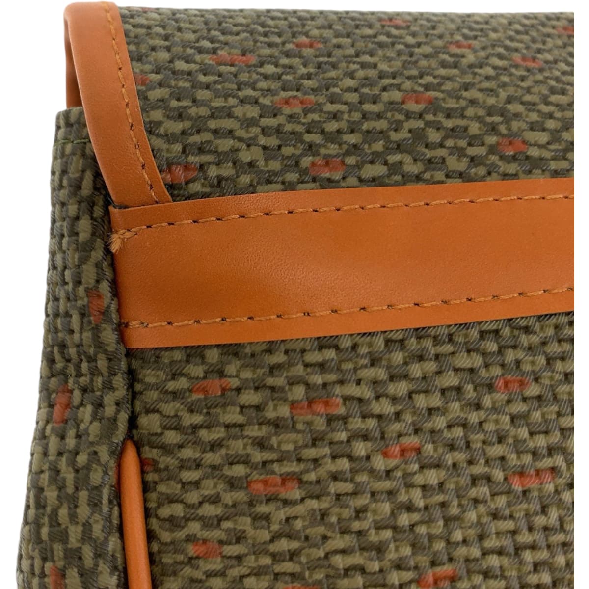 11929
YVES SAINT LAURENT イヴ サンローラン ヴィンテージ レミーマルタンコラボ YSLロゴ ブラウン キャンバス / レザー セカンドバッグ クラッチバッグ  メンズ