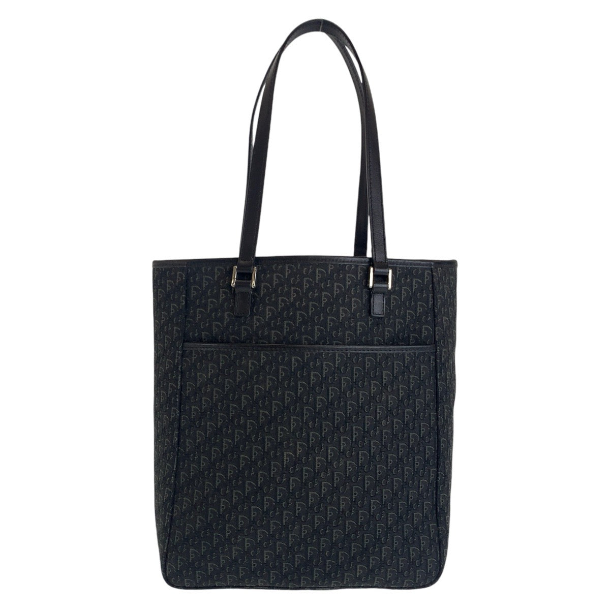 12974
Christian Dior クリスチャンディオール トロッター ブラック シルバー金具 キャンバス / レザー トートバッグ ショルダーバッグ  レディース
