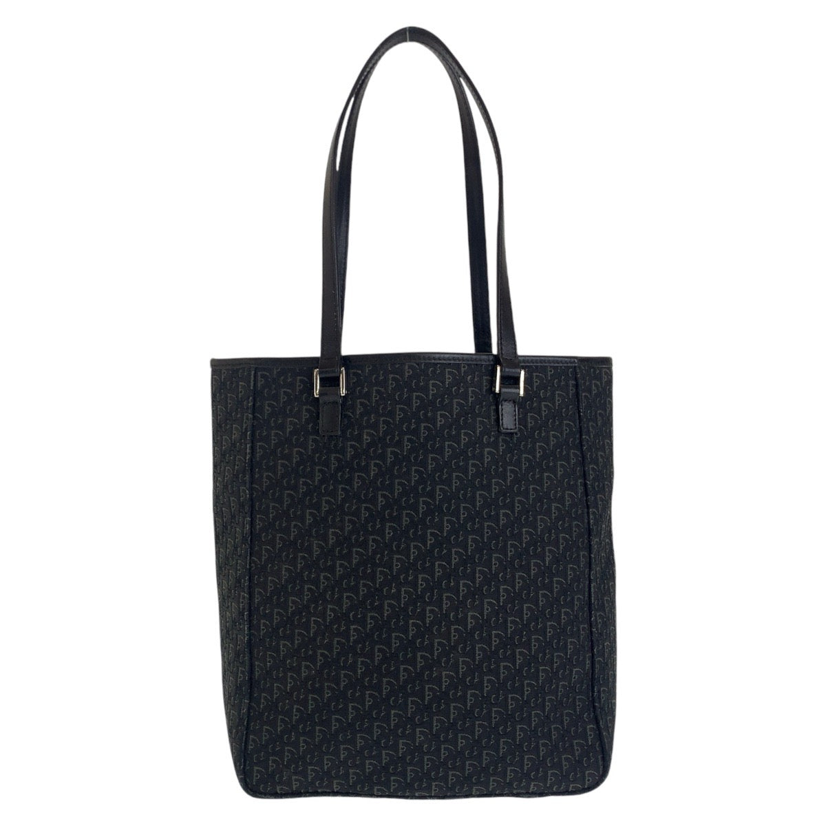 12974
Christian Dior クリスチャンディオール トロッター ブラック シルバー金具 キャンバス / レザー トートバッグ ショルダーバッグ  レディース
