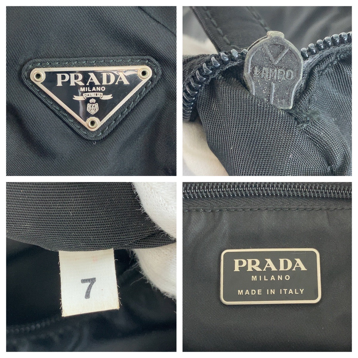 111927
PRADA プラダ テスート 三角ロゴプレート ブラック 黒 ナイロン 斜め掛け ショルダーバッグ メッセンジャーバッグ  レディース