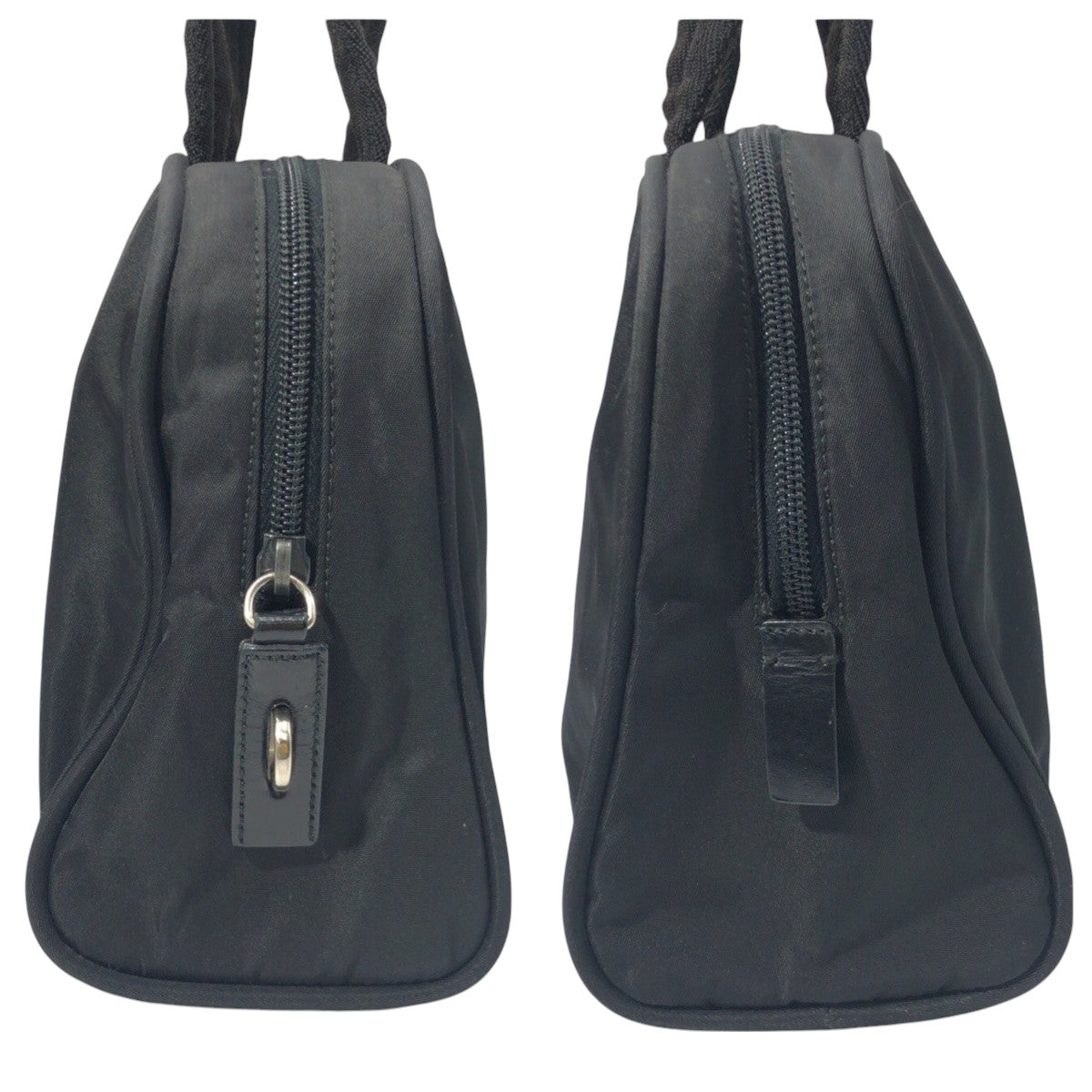 PRADA Prada Tessuto Triangle Logo Black Nylon Handbag Shoulder Bag Women's