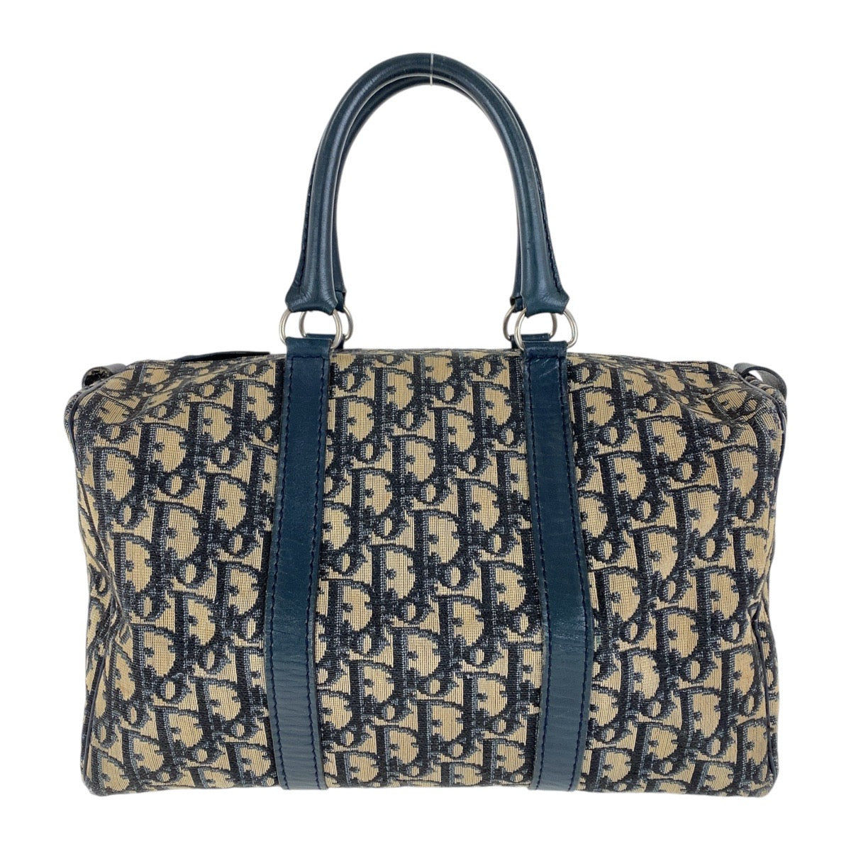 12978
Christian Dior クリスチャンディオール ヴィンテージ トロッター柄 ネイビー シルバー金具 キャンバス / レザー ハンドバッグ ボストンバッグ  レディース