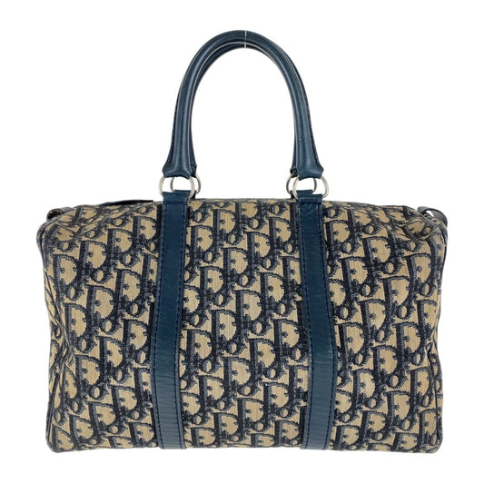 12978
Christian Dior クリスチャンディオール ヴィンテージ トロッター柄 ネイビー シルバー金具 キャンバス / レザー ハンドバッグ ボストンバッグ  レディース