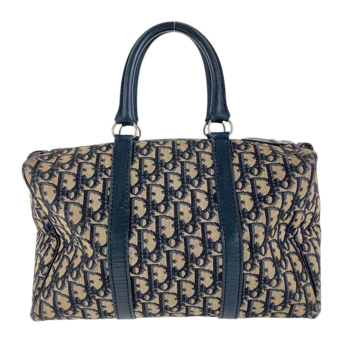 12978
Christian Dior クリスチャンディオール ヴィンテージ トロッター柄 ネイビー シルバー金具 キャンバス / レザー ハンドバッグ ボストンバッグ  レディース