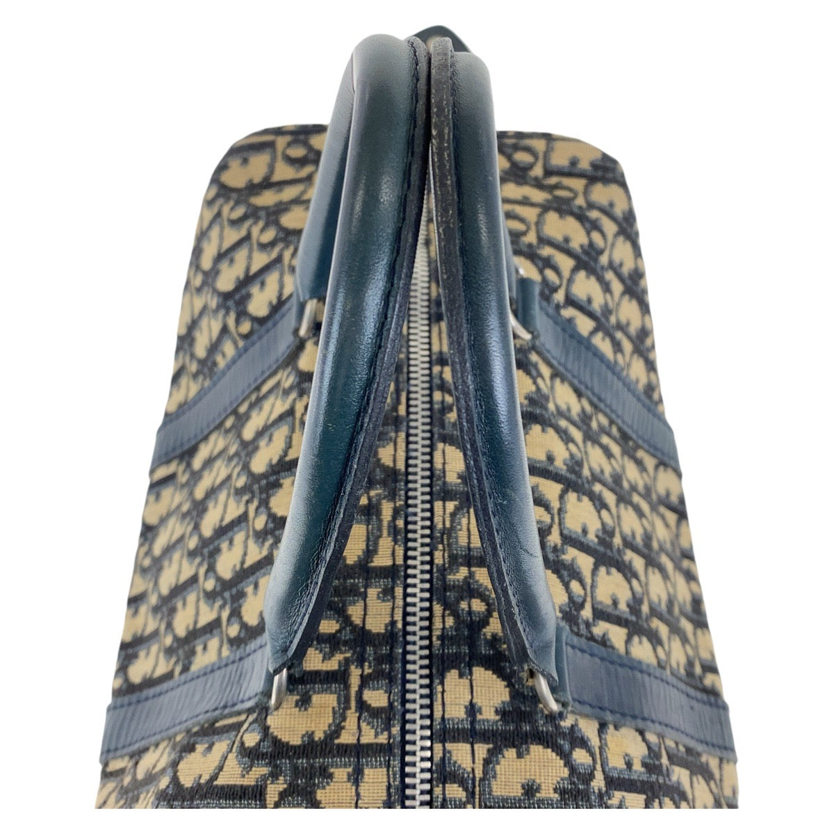 12978
Christian Dior クリスチャンディオール ヴィンテージ トロッター柄 ネイビー シルバー金具 キャンバス / レザー ハンドバッグ ボストンバッグ  レディース