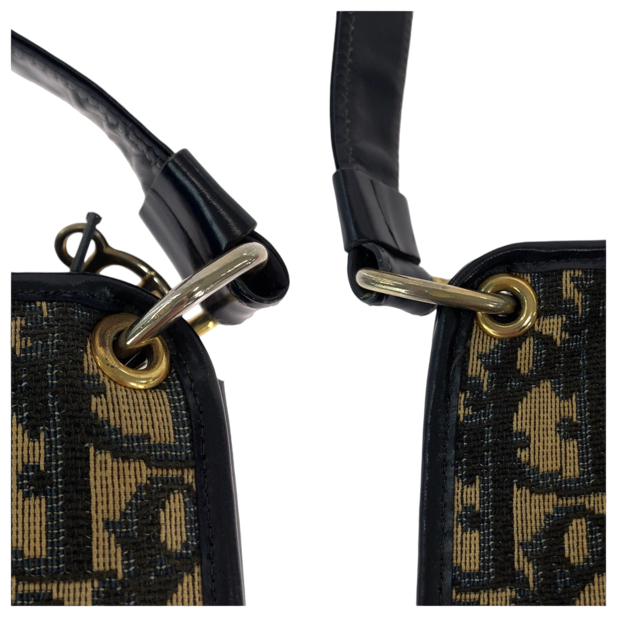 11926
Dior ディオール ヴィンテージ トロッター ブラウン ブラック ゴールド金具 キャンバス ショルダーバッグ 斜め掛け  レディース