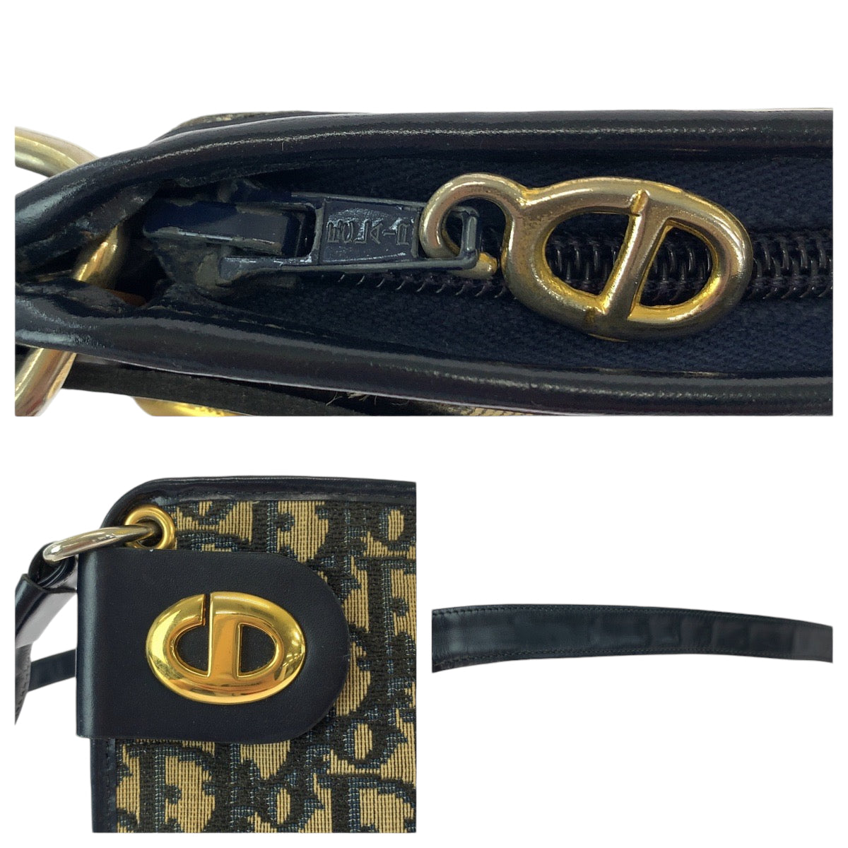 11926
Dior ディオール ヴィンテージ トロッター ブラウン ブラック ゴールド金具 キャンバス ショルダーバッグ 斜め掛け  レディース