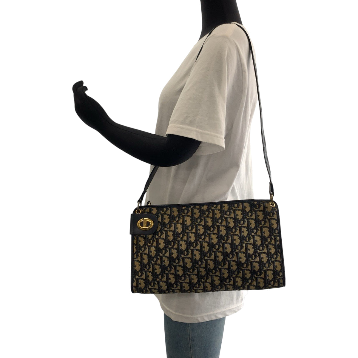 11926
Dior ディオール ヴィンテージ トロッター ブラウン ブラック ゴールド金具 キャンバス ショルダーバッグ 斜め掛け  レディース