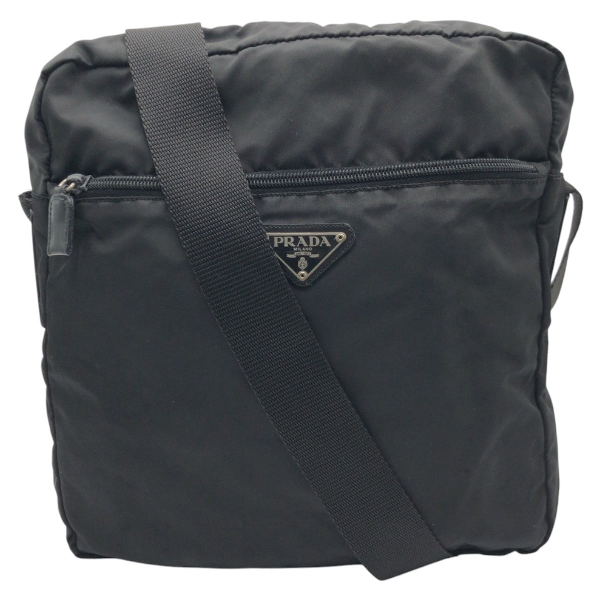 12983
PRADA プラダ テスート 三角ロゴ ブラック 黒 ナイロン ショルダーバック メッセンジャーバッグ  メンズ
