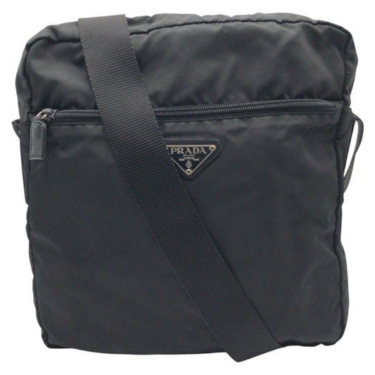12983
PRADA プラダ テスート 三角ロゴ ブラック 黒 ナイロン ショルダーバック メッセンジャーバッグ  メンズ