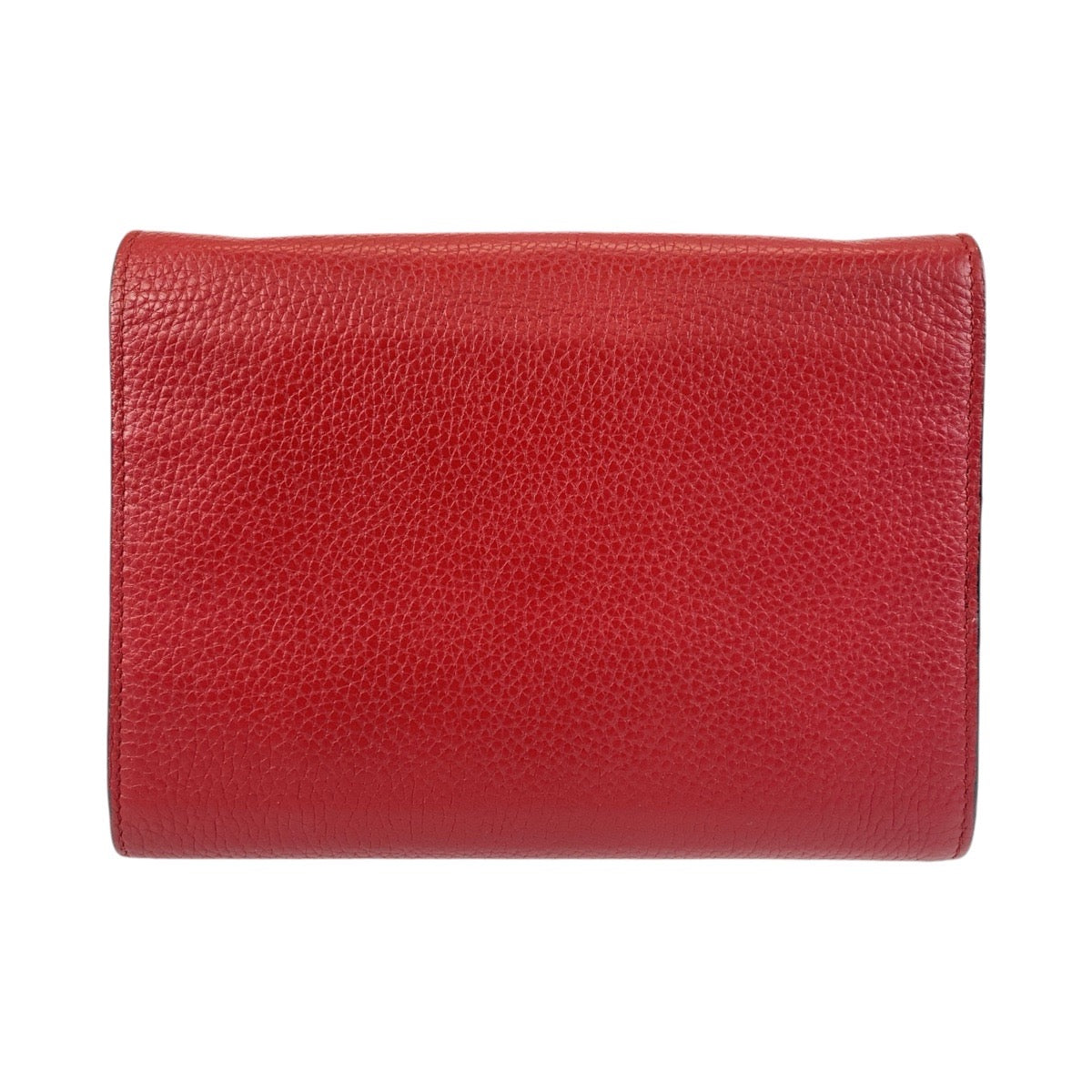 12985
GUCCI グッチ GGマーモント レッド ゴールド金具 レザー 401232 斜め掛け ショルダーバッグ チェーンウォレット  レディース