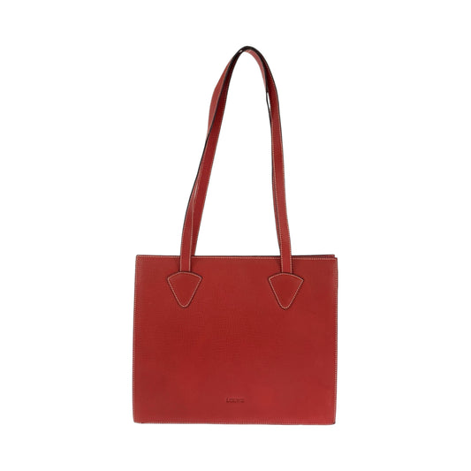 12990
LOEWE ロエベ ヴィンテージ レッド レザー トートバッグ ショルダーバッグ  レディース