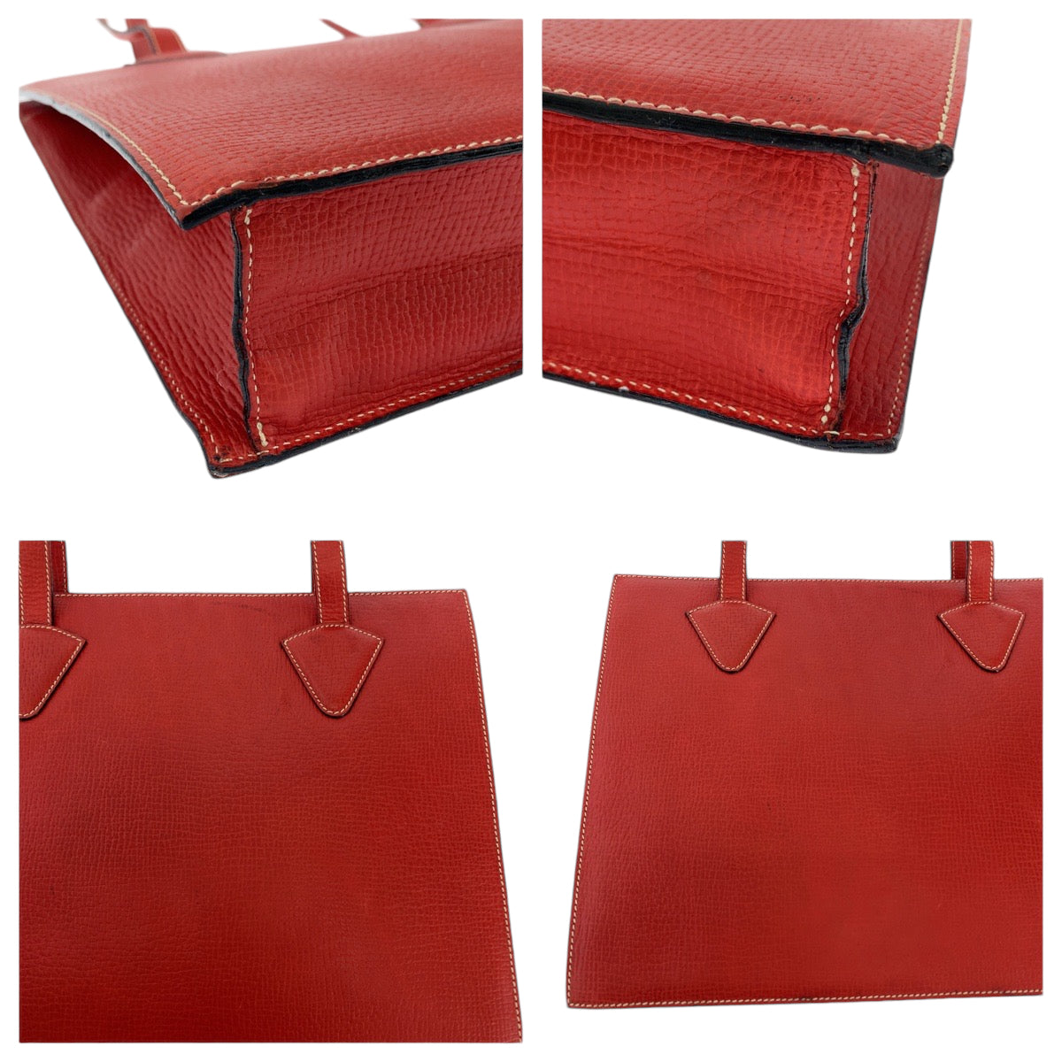 12990
LOEWE ロエベ ヴィンテージ レッド レザー トートバッグ ショルダーバッグ  レディース