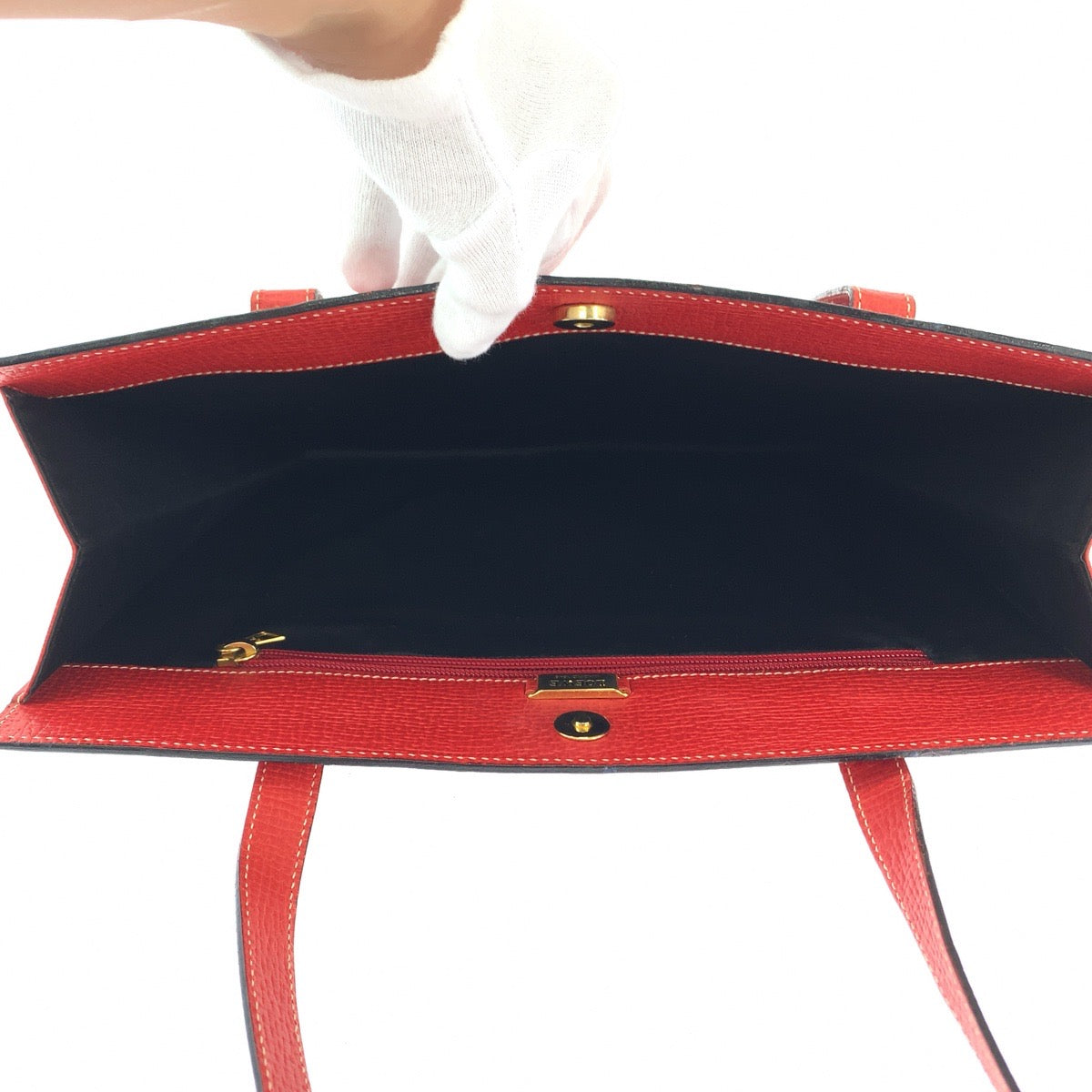 12990
LOEWE ロエベ ヴィンテージ レッド レザー トートバッグ ショルダーバッグ  レディース