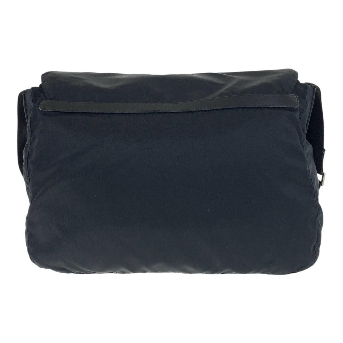 PRADA Tessuto Triangle Logo Plate Black Silver Hardware Nylon Crossbody Shoulder Bag Messenger Bag Women's