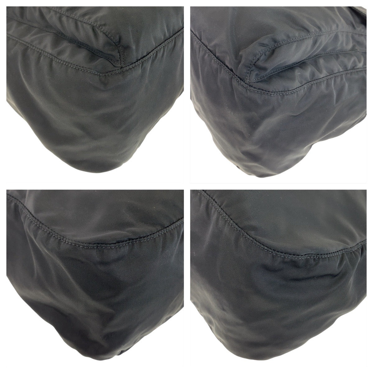 PRADA Tessuto Triangle Logo Plate Black Silver Hardware Nylon Crossbody Shoulder Bag Messenger Bag Women's