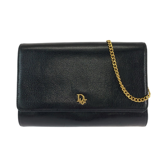 12995
Dior ディオール ヴィンテージ ブラック 黒 ゴールド金具 レザー チェーンショルダーバッグ 斜め掛け  レディース
