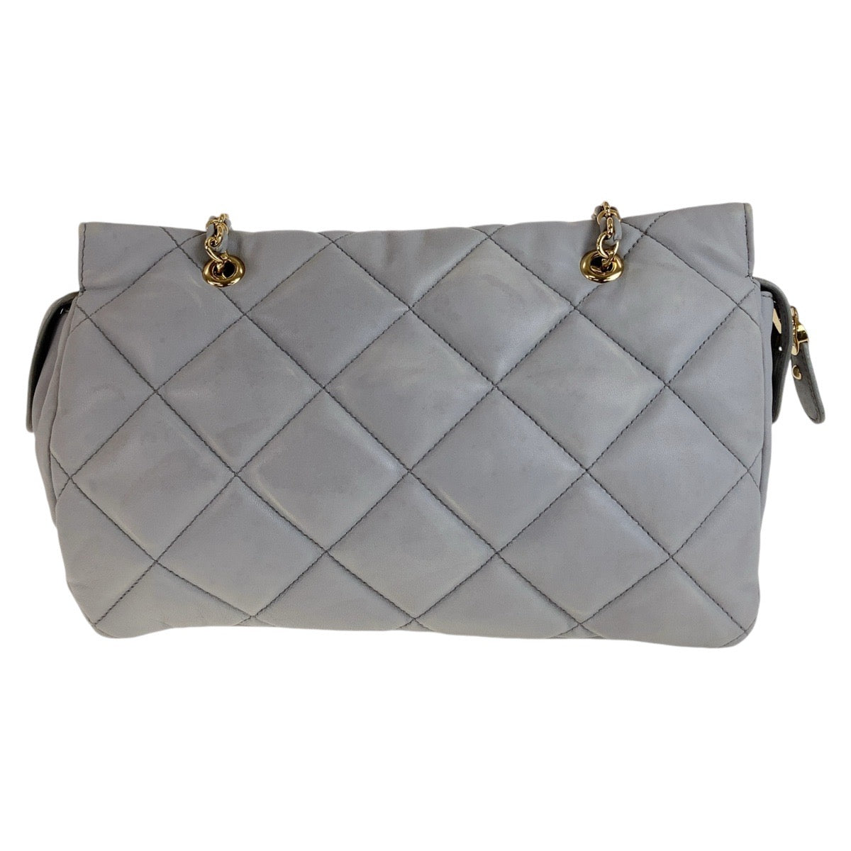 11921
Salvatore Ferragamo サルヴァトーレフェラガモ ヴァラ グレー ゴールド金具 レザー 斜め掛け ショルダーバッグ メッセンジャーバッグ  レディース