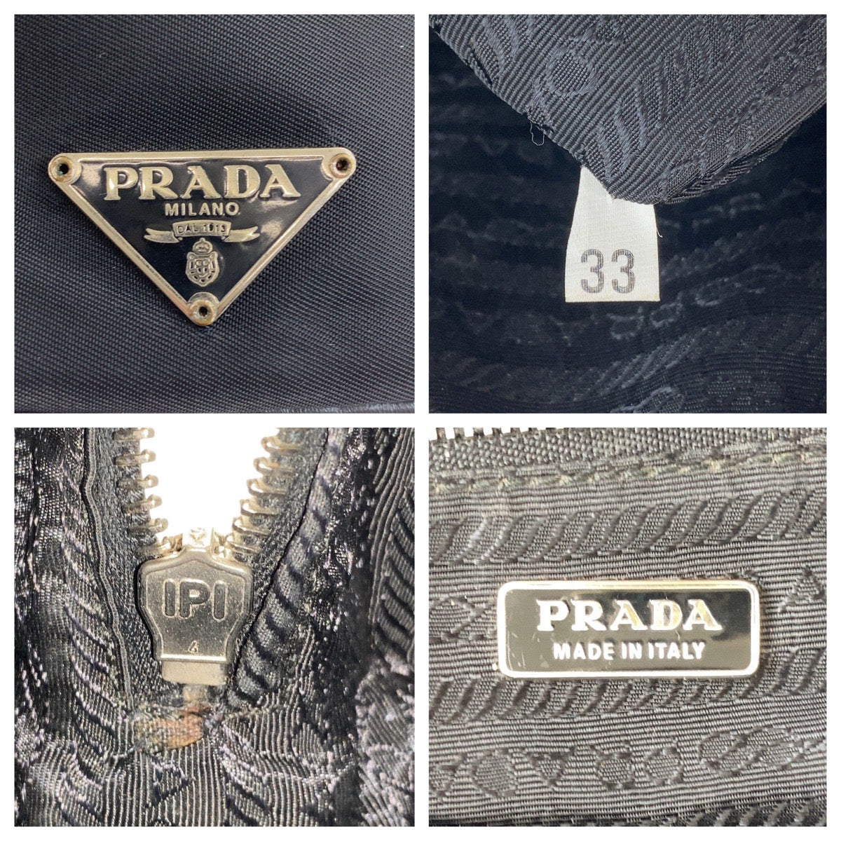 12996
PRADA プラダ テスート 三角ロゴプレート ブラック 黒 シルバー金具 ナイロン / レザー ハンドバッグ ショルダーバッグ ミニボストンバッグ  レディース