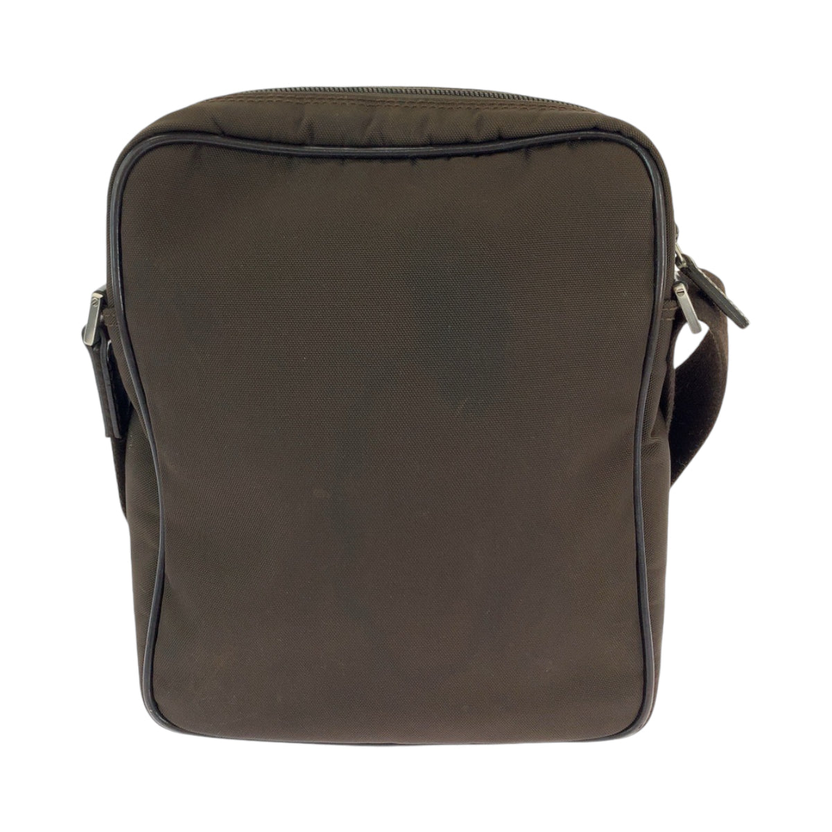 12997
Salvatore Ferragamo サルヴァトーレフェラガモ 男女兼用 ブラウン シルバー金具 キャンバス ショルダーバッグ ポシェット  メンズ