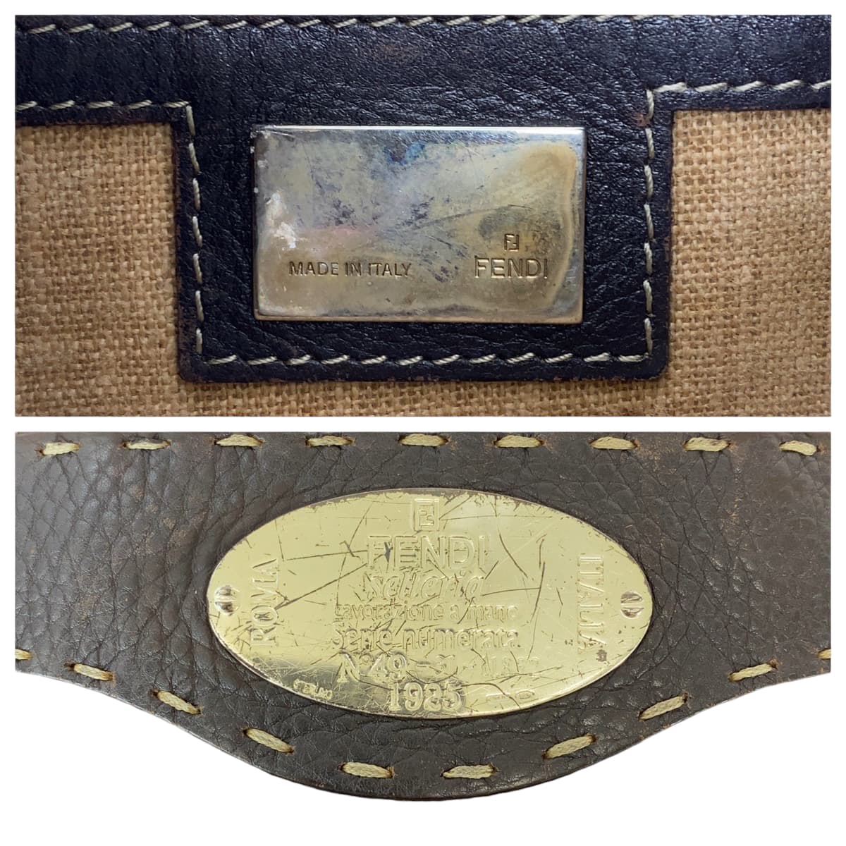 12999
FENDI フェンディ ヴィンテージ ズッカ柄 ブラウン ベージュ ゴールド金具 キャンバス 8BT092 ショルダーバッグ ポシェット  レディース