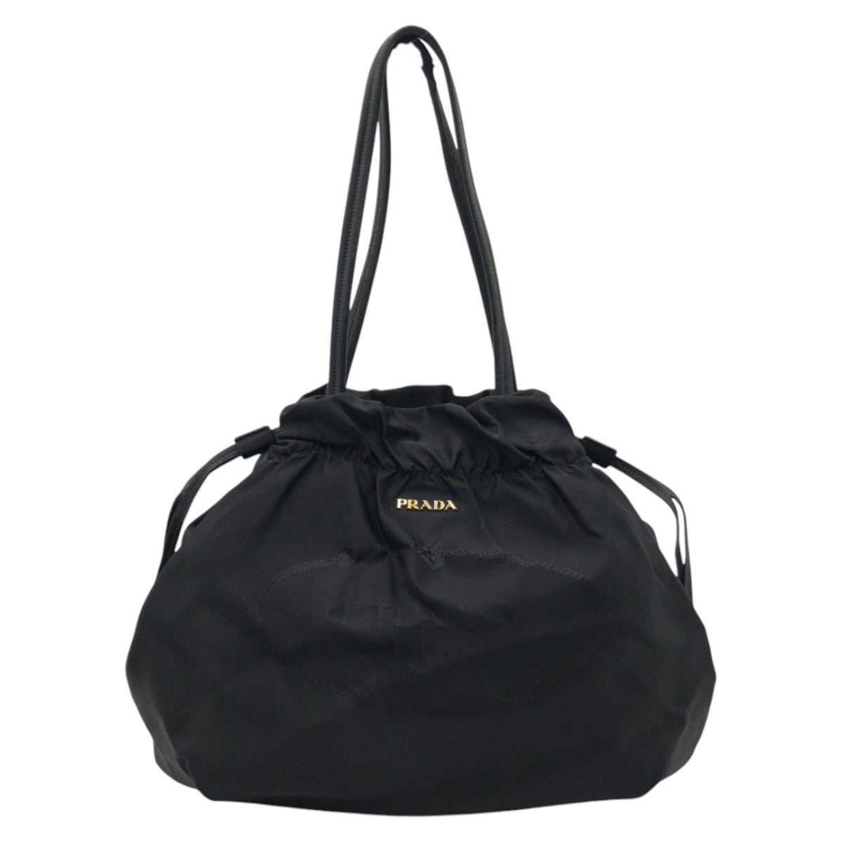13001
PRADA プラダ テスート ジャガードロゴ ブラック 黒 ナイロン ショルダーバック トートバッグ  レディース