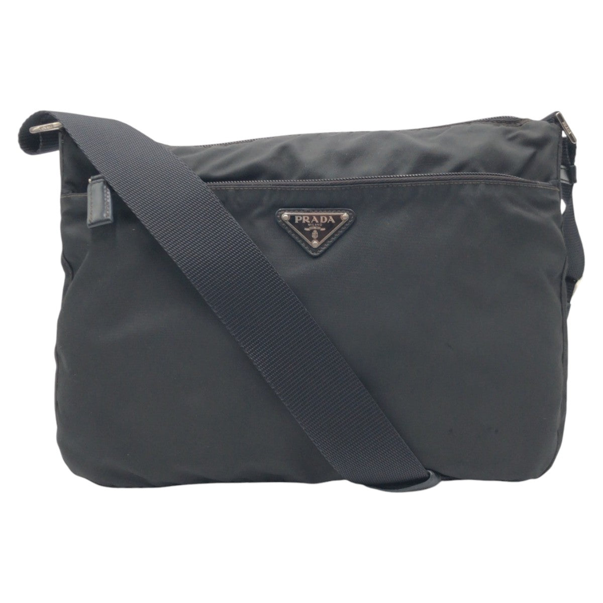 13002
PRADA プラダ テスート 三角ロゴ ブラック 黒 ナイロン ショルダーバック メッセンジャーバッグ  メンズ