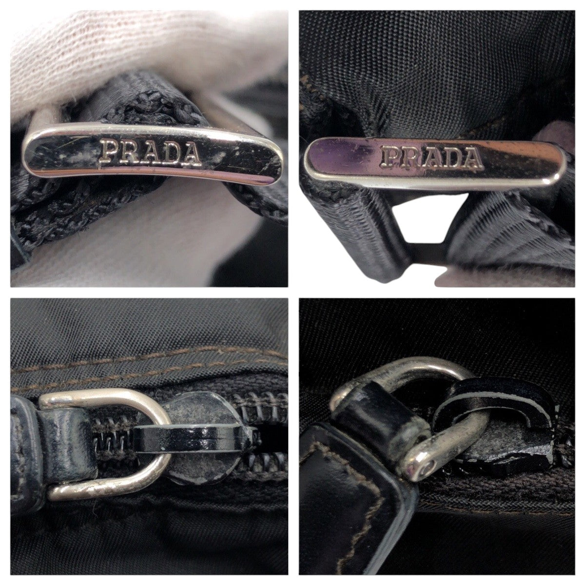 13002
PRADA プラダ テスート 三角ロゴ ブラック 黒 ナイロン ショルダーバック メッセンジャーバッグ  メンズ