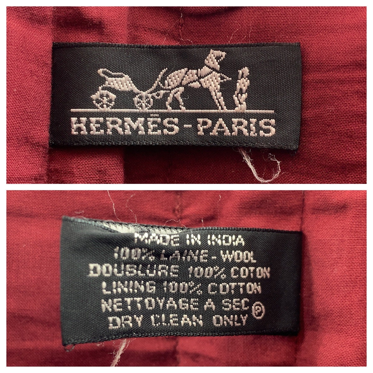 13004
HERMES エルメス アメダバ ディアゴPM レッド シルバー金具 ウール トートバッグ ハンドバッグ  レディース
