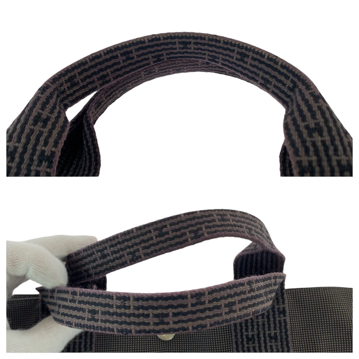 13005
HERMES エルメス エールライントートMM グレー シルバー金具 キャンバス トートバッグ ビジネスバッグ 男女兼用  メンズ